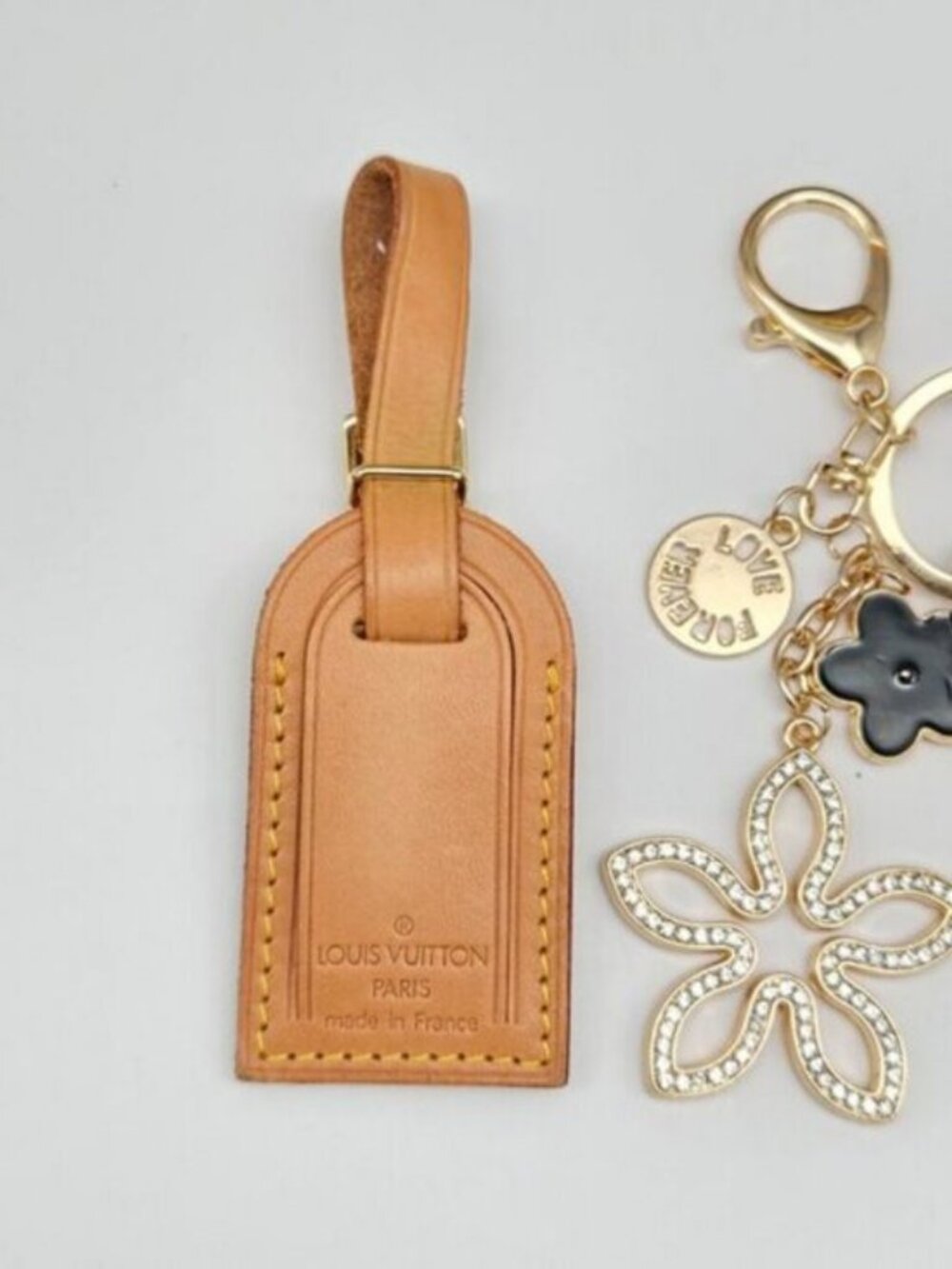 Authentic Louis Vuitton Luggage Nametag and Gold Padlock with Unbranded Keycharm - Picture 13 of 13